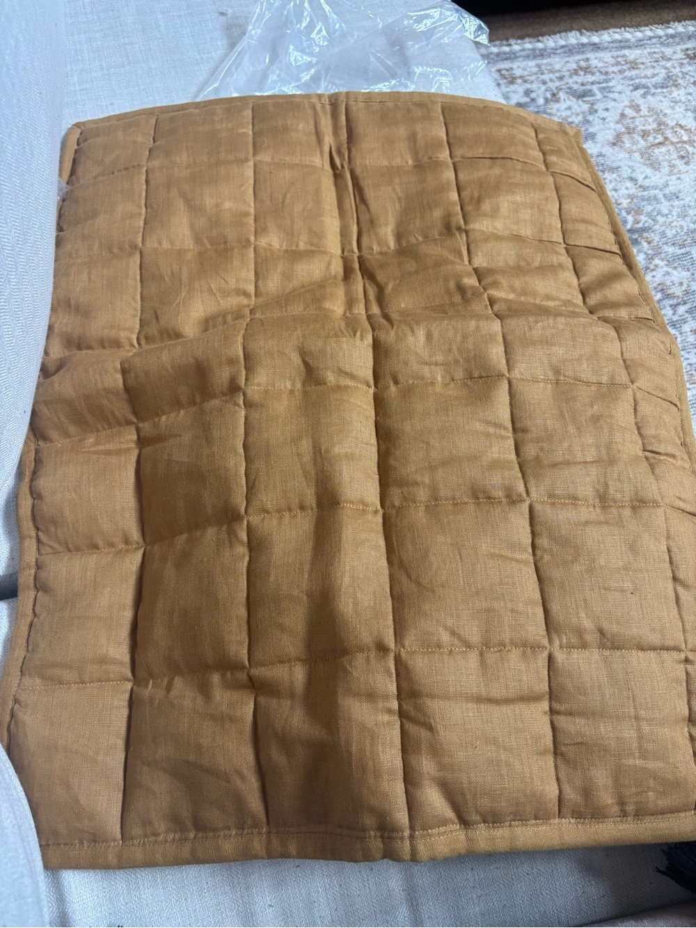 Quince European Linen Box Quilted Sham Set Standard Warm Brown - Picture 7 of 13